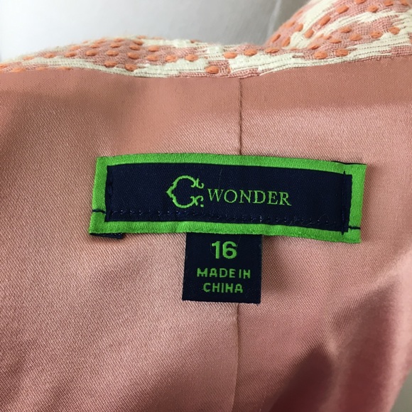 NWOT C. wonder oversized vintage feel dusty pink blazer pockets size 16 - Picture 12 of 13